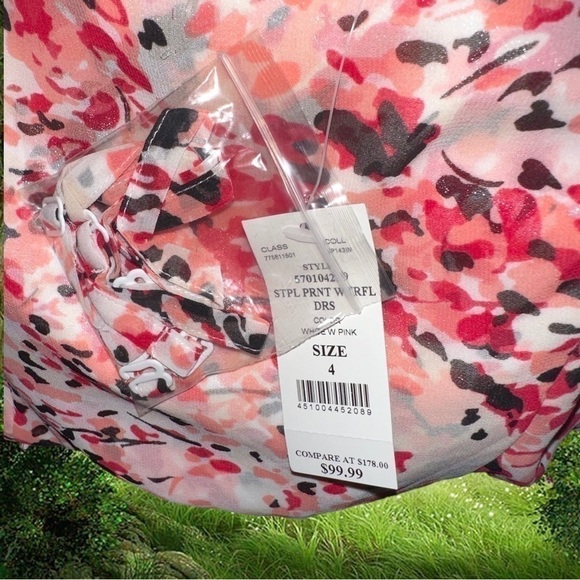 Y2k Fairy Core Pink White House Black Market Midi Dress - Picture 8 of 9